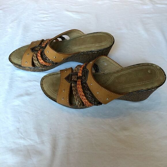 Patrizia by Spring Step Wedge Sandals earth tones comfort in sole Size 7 - Picture 2 of 7